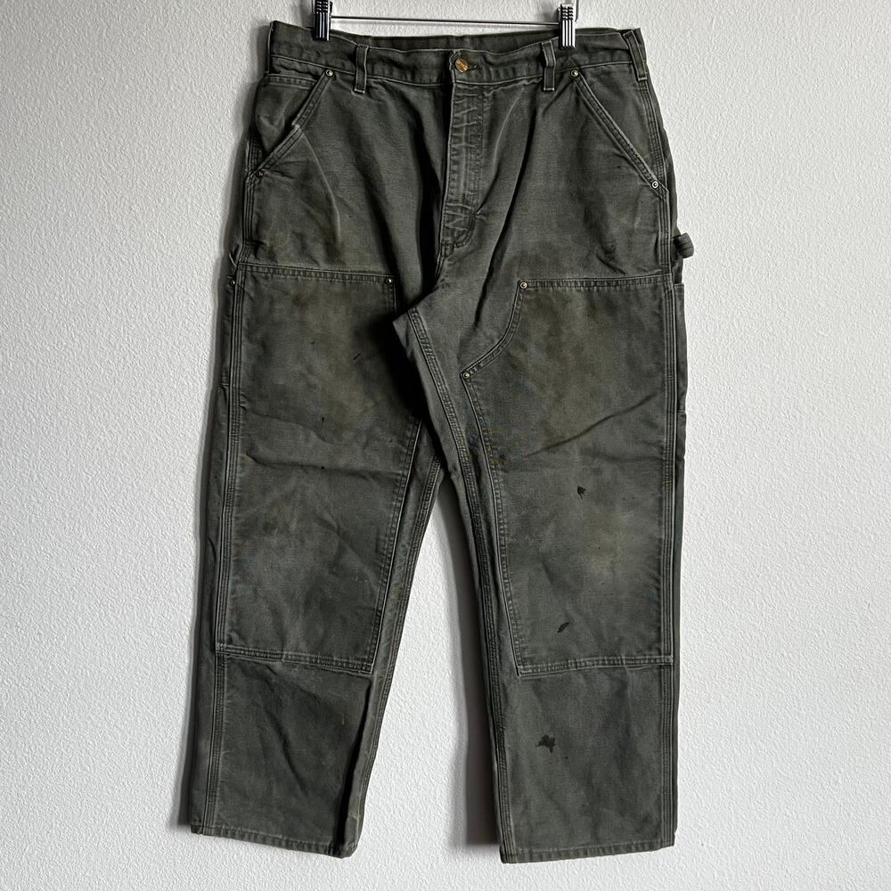 Carhartt B01 MOS green double knee work wear carpenter pants